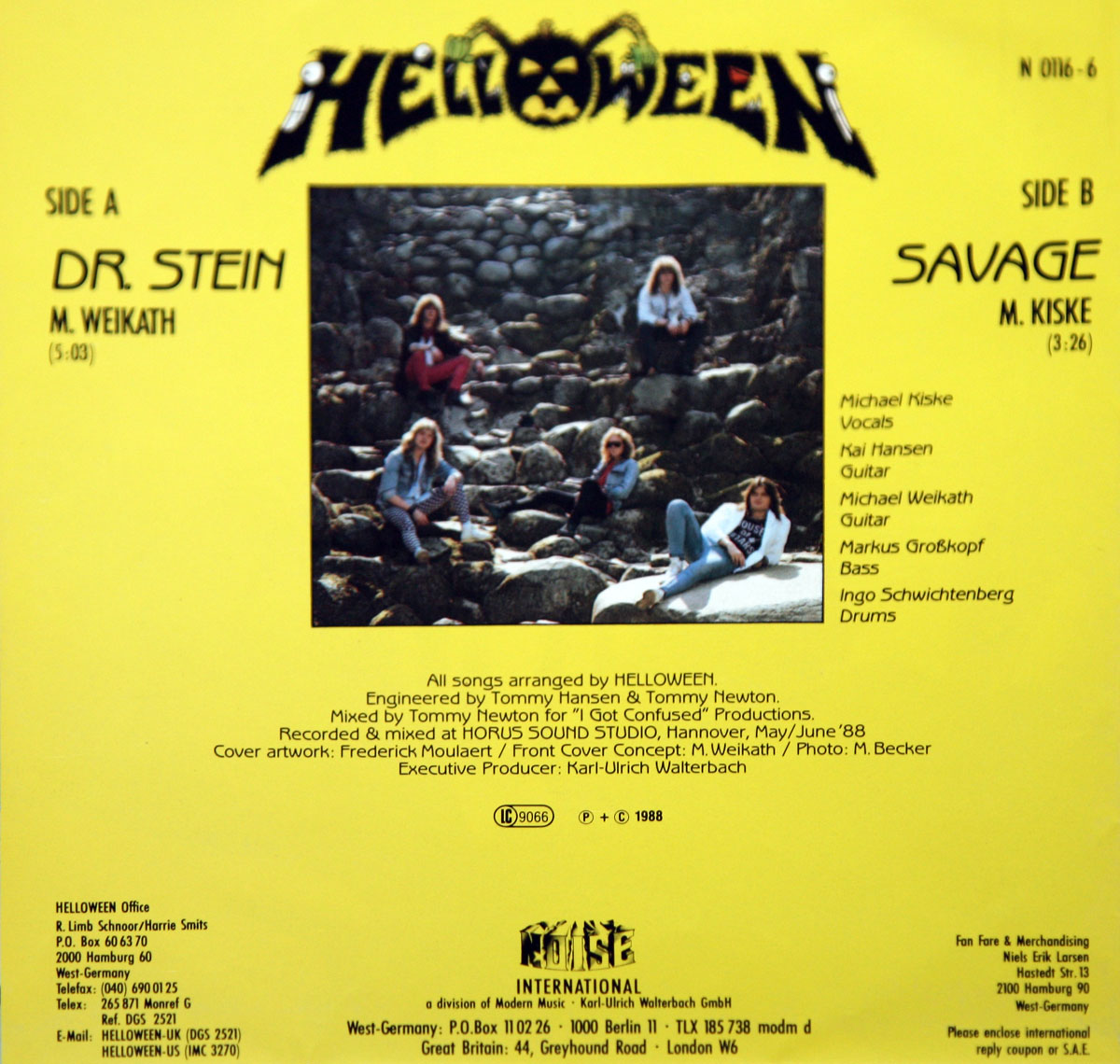 High Resolution # Photo HELLOWEEN Dr Stein Single 
